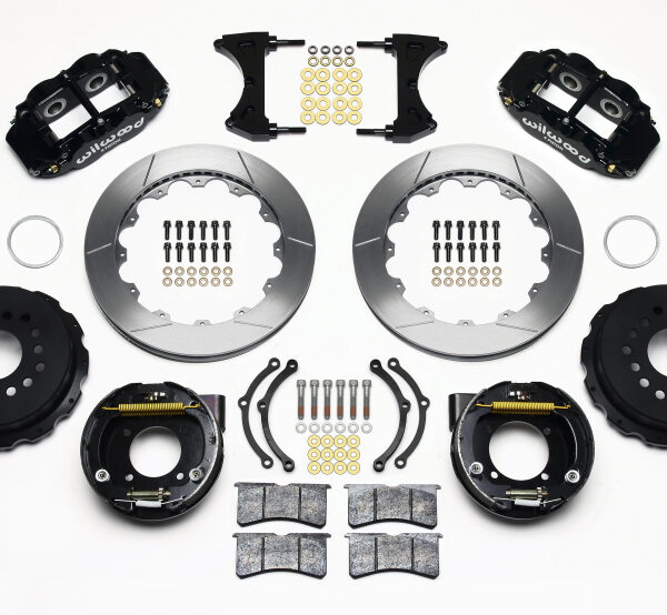 Wilwood Narrow Superlite 4R Rear P-Brk Kit 12.88in Chevy 12 Bolt w/ C-Clips