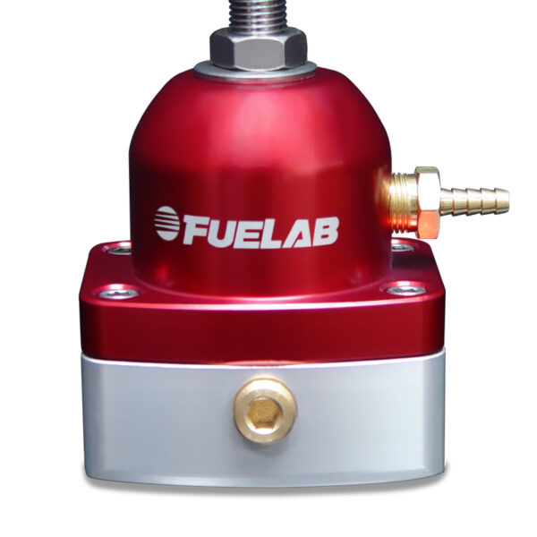 Fuelab 545 EFI Adjustable Mini FPR In-Line 25-90 PSI (1) -6AN In (1) -6AN Return - Red