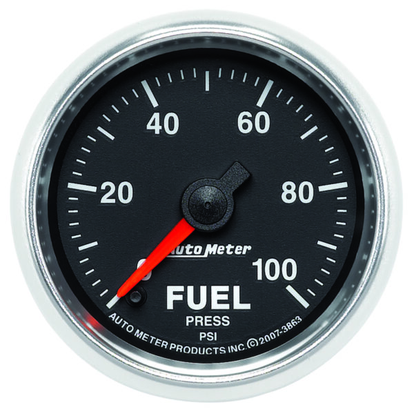 Innovate MTX Analog Fuel Pressure 0-100psi Gauge Kit - Black Dial