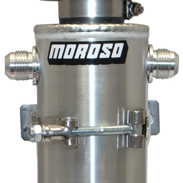 Moroso Breather Tank/Catch Can - Two -10An Male Fittings - Aluminum