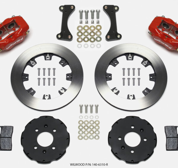 Wilwood Forged Dynalite Front Hat Kit 12.19in Red 90-99 Civic w/240 mm Disc