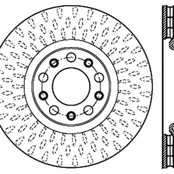 StopTech 15-17 Chrysler 200 / Jeep Renegade Sport Drilled Vented Right Front Rotor