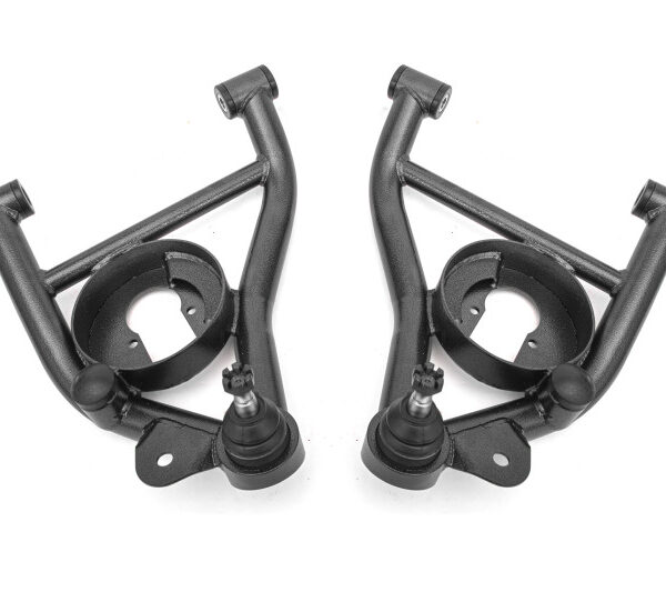 BMR 82-92 F-Body A-arms Lower DOM, Non-adj Delrin Bushings Spring Pocket - Black Hammertone