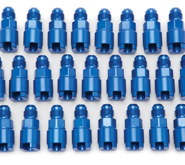 Russell Performance Adapter -6 AN Male to 5/16in Quick Disconnect Screw - Blue (Bulk Pkg 25)