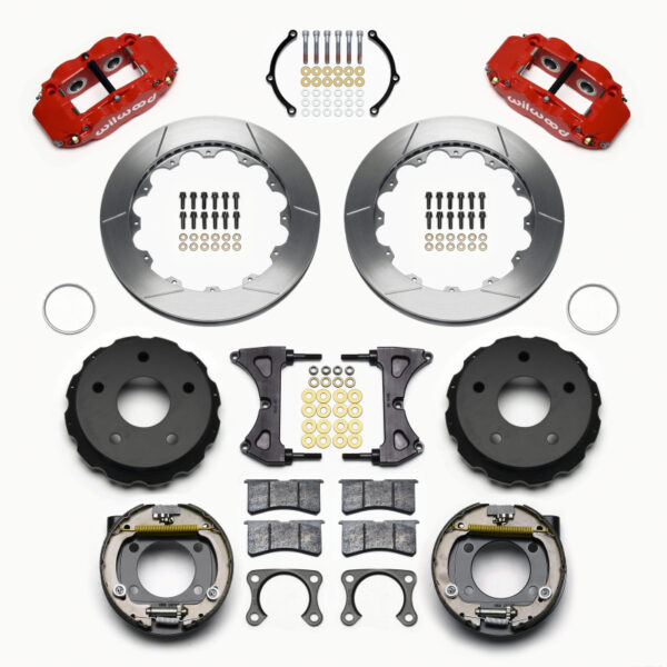 Wilwood Narrow Superlite 4R Rear P-Brk Kit 12.88in Red Big Ford 2.00in Off Bronco 5 x 5.50
