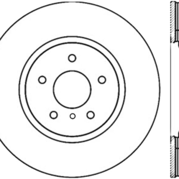 StopTech Power Slot 09 Nissan 370z / 08-09 Infiniti G37 Slotted Front Right CRYO Rotor