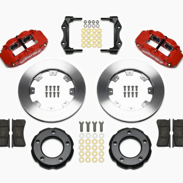 Wilwood Narrow Superlite 4R Front Kit 12.19in Drilled Red 82-86 Jeep CJ