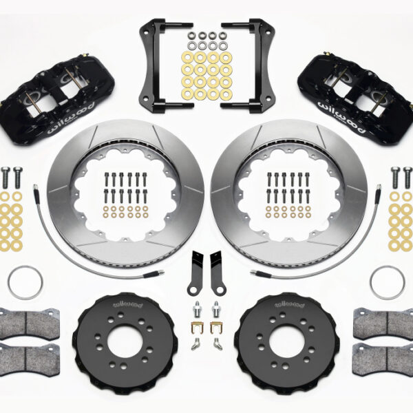 Wilwood AERO6 Front Hat Kit 14.00 2005-2014 Mustang w/ BMR Suspn. w/Lines