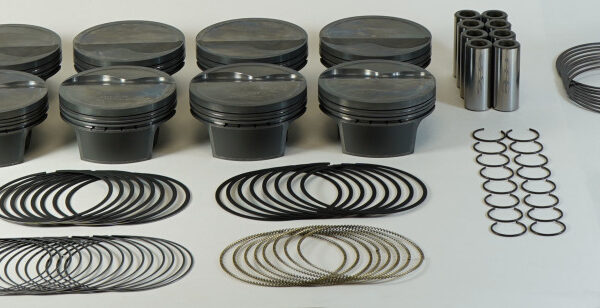 Mahle MS Piston Set GM LS 383ci 3.905in Bore 4in Stroke 6.125in Rod .927 Pin -14cc 10 CR Set of 8