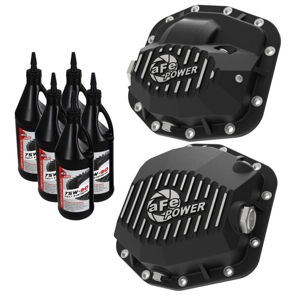 aFe Pro Series Front/Rear Diff Cover Kit w/ Oil 2018+ Jeep Wrangler (JL) 2018 3.6L (Dana M186/M220)
