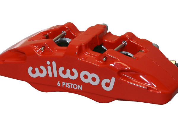 Wilwood Caliper-Forged Dynapro 6 5.25in Mount-Red-L/H 1.62/1.38in/1.38in Pistons .38in Disc