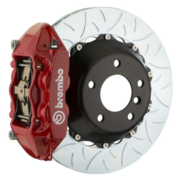 Brembo 06-13 Corvette Z06 Excl CC Brakes Rr GT BBK 4Pist Cast 380x28 2pc Rotor Slot Type3-Red
