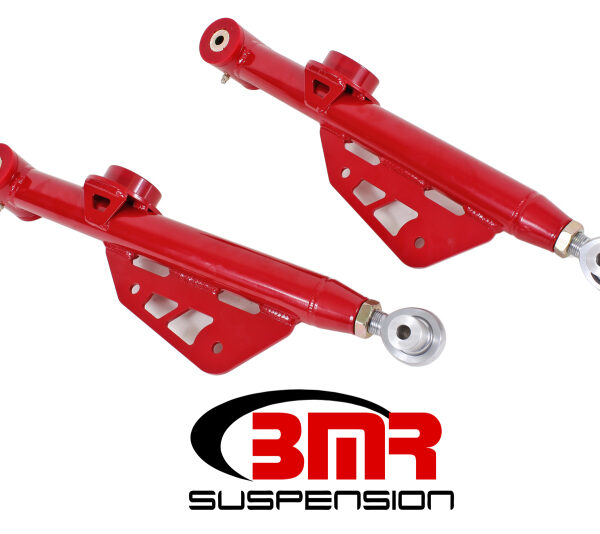 BMR 79-98 Fox Mustang Single Adj. Lower Control Arms / Rod End (Polyurethane) - Red
