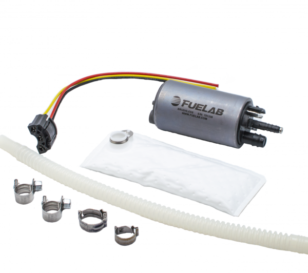 Fuelab 496 In-Tank Brushless Fuel Pump w/9mm Barb & 6mm Barb Siphon - 500 LPH