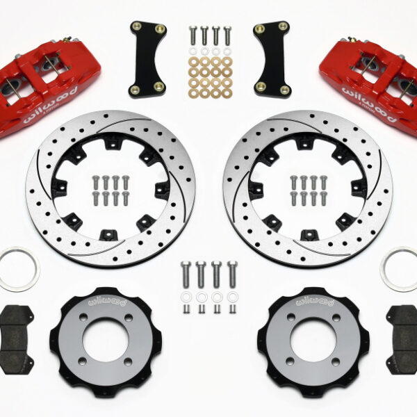 Wilwood Dynapro 6 Front Hat Kit 12.19in Drilled Red 2011 Fiesta