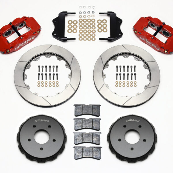 Wilwood Narrow Superlite 6R Front Hat Kit 13.06in Red 2004-2006 Pontiac GTO