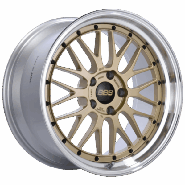BBS LM 18x10 5x130 ET65 CB 71.6 Gold Center / Diamond Cut Lip Wheel