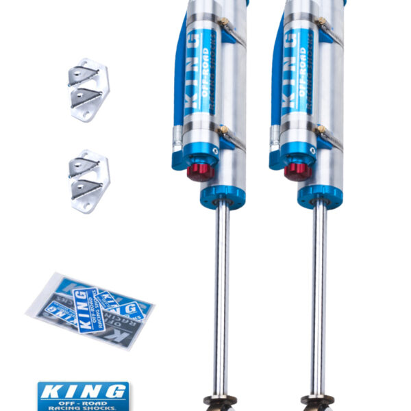 King Shocks 07-18 Jeep Wrangler JK Rear 2.5 Dia Piggy Hose Res Shocks 3-5in Lift w/Adjuster (Pair)