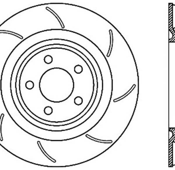 StopTech SportStop 06-09 Chrysler SRT-8 Rear Right Drilled & Slotted Rotor