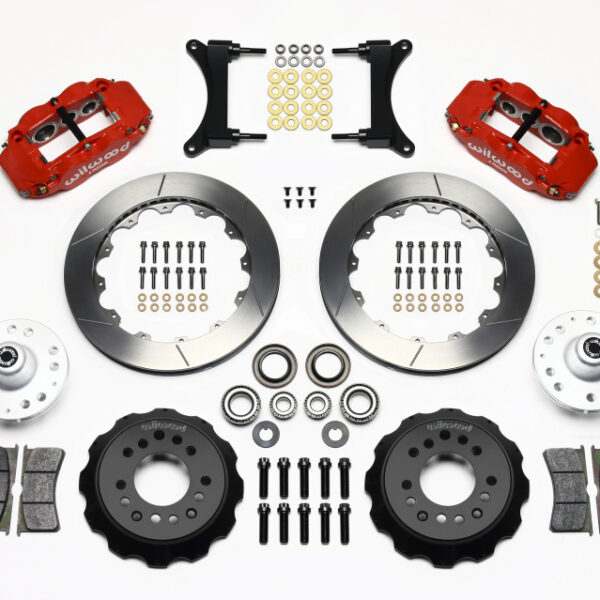 Wilwood Narrow Superlite 6R Front Hub Kit 12.88in Red 79-87 GM G Body