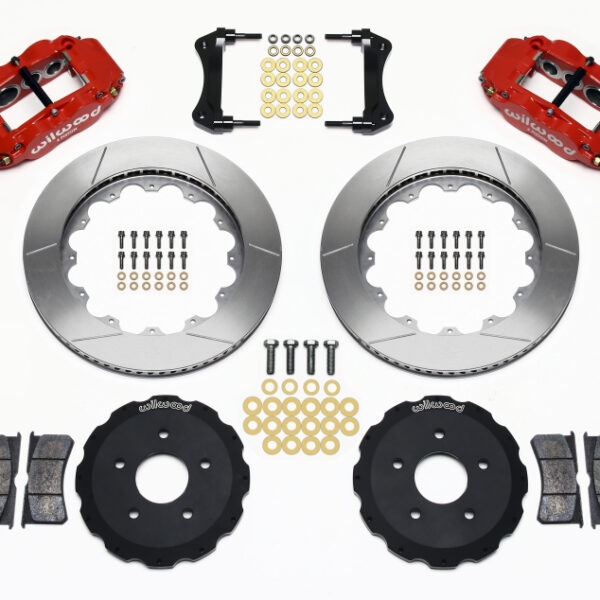 Wilwood Narrow Superlite 6R Front Hat Kit 14.00in Red Backdraft Cobra (BMW E36 Based)