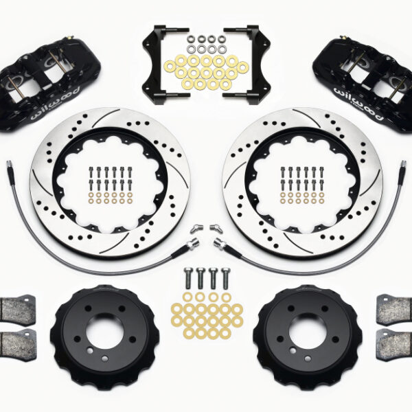 Wilwood AERO6 Front Hat Kit 14.00 Drilled 2007-2011 BMW E90 Series w/Lines