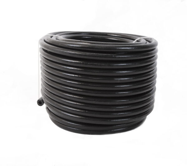 Aeromotive PTFE SS Braided Fuel Hose - Black Jacketed - AN-08 x 20ft