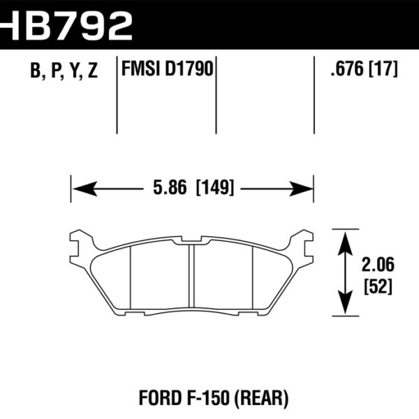 Hawk 15-20 Ford F-150 Rear DTC-60 Brake Pads