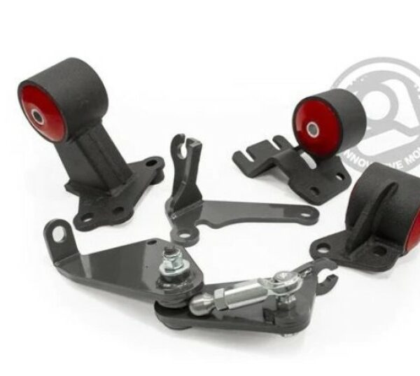 Innovative 90-93 Integra B-Series Black Steel Mounts 95A Bushings (Auto to Manual Hydro Actuator)