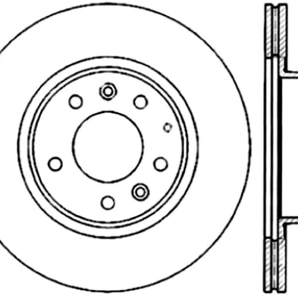 StopTech 93-95 Mazda RX-7 Cryo Slotted Front Left Sport Brake Rotor