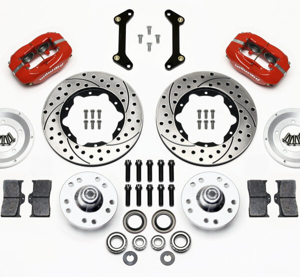 Wilwood Forged Dynalite Front Kit 11.00in Drilled Red 79-87 GM G Body