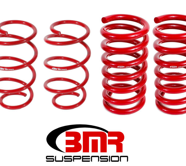 BMR 15-17 S550 Mustang Drag Version Lowering Springs (Set Of 4) - Red