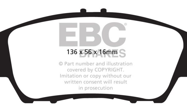 EBC 10-15 Honda CR-Z 1.5LL Hybrid Redstuff Front Brake Pads