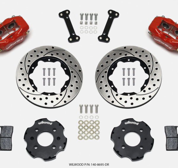 Wilwood Forged Dynalite Front Hat Kit 11.00in Drilled Red Integra/Civic w/Fac.240mm Rtr