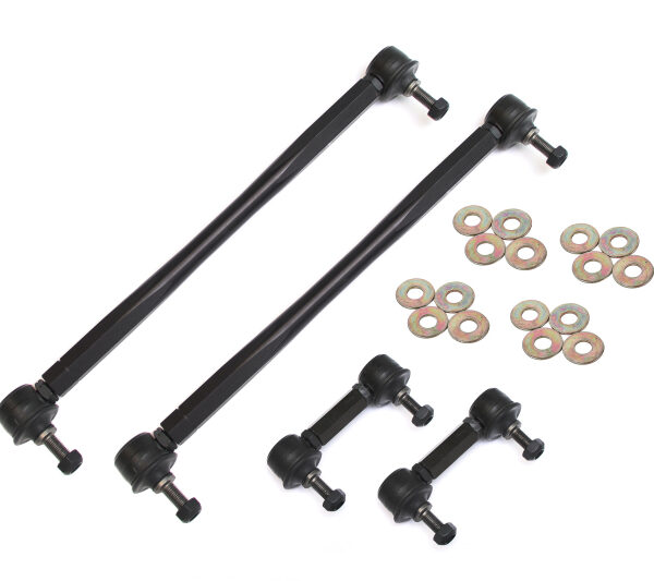 BMR 10-11 5th Gen Camaro Front and Rear Sway Bar End Link Kit - Black