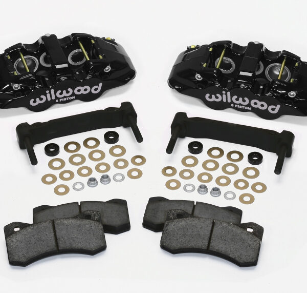 Wilwood AERO6 Front Caliper & Bracket Kit - Black 97-13 C5/C6 Corvette w/ OEM HD/Z51 Rotors