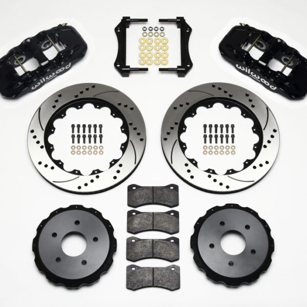 Wilwood AERO4 Rear Kit 14.00in Drilled 97-04 Corvette C5/Z06 05-13 C6