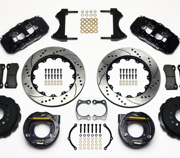 Wilwood AERO4 Rear P-Brake Kit 14.00in Drilled Big Ford New Style 2.50in Offset
