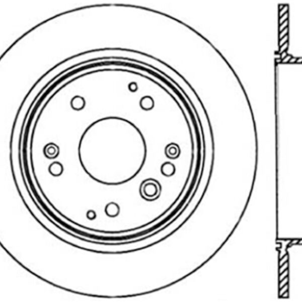 StopTech Power Slot 04-08 Acura TL/TL-S / 03-09 Honda Element Rear Right Slotted CRYO Rotor