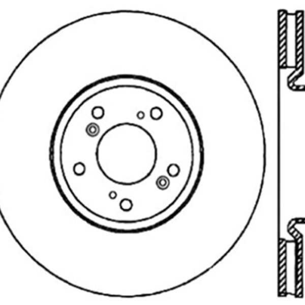 StopTech 04-08 Acura TL/TL-S Brembo Drilled Right Front Rotor