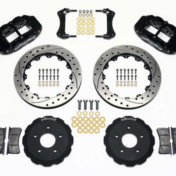 Wilwood Narrow Superlite 6R Front Hat Kit 13.06in Drilled Backdraft Cobra (BMW E36 Based)