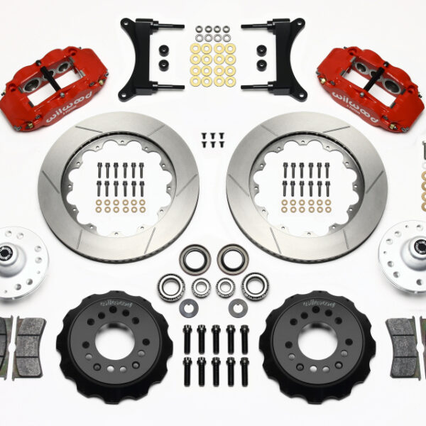 Wilwood Narrow Superlite 6R Front Hub Kit 14.00in Red 79-87 GM G Body