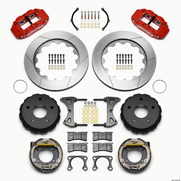 Wilwood Narrow Superlite 4R Rear P-Brk Kit 14.00in Red Big Ford 2.36in Off Bronco 5 x 5.50