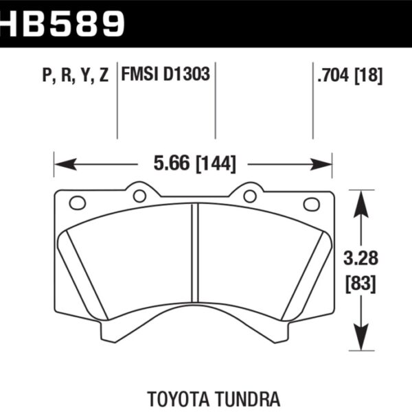 Hawk 08-21 Toyota Land Cruiser HP Plus Brake Pad Set
