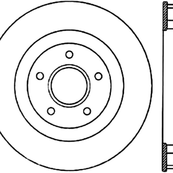 StopTech Power Slot 97-04 Chevy Corvette Front Right CRYO Rotor