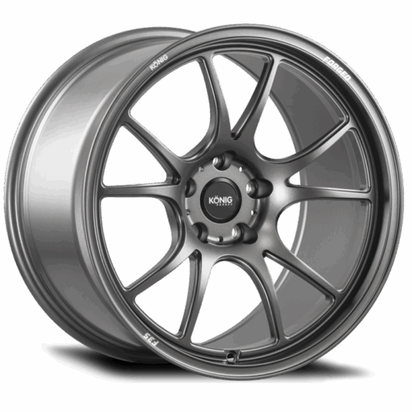 Konig Forged F3S 18X11 5X120.65 ET36 Satin Charcoal Knurled Bead