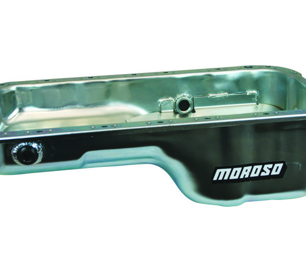 Moroso Honda 2.2/2.3L H Series Stock (w/Oil Drainbacks) Wet Sump 4qt 5.25in Steel Oil Pan