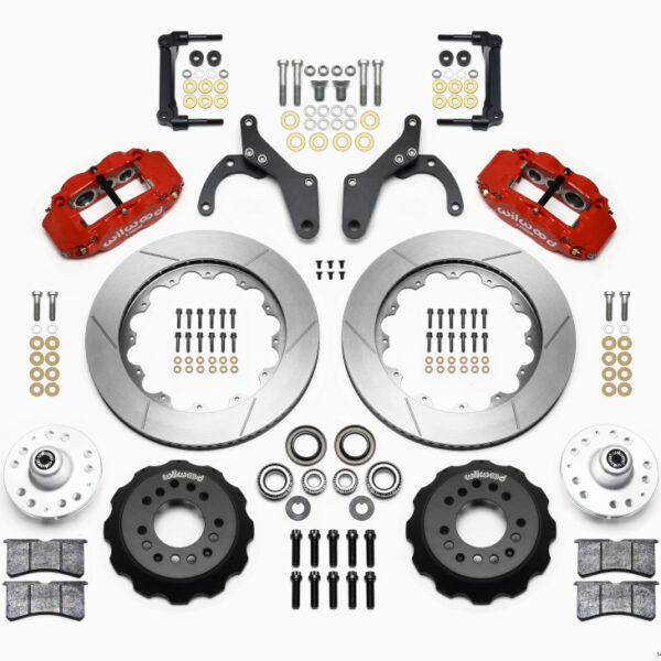 Wilwood Narrow Superlite 6R Front Hub Kit 14.00in Red 59-64 Chevy Impala / 63-64 Corvette