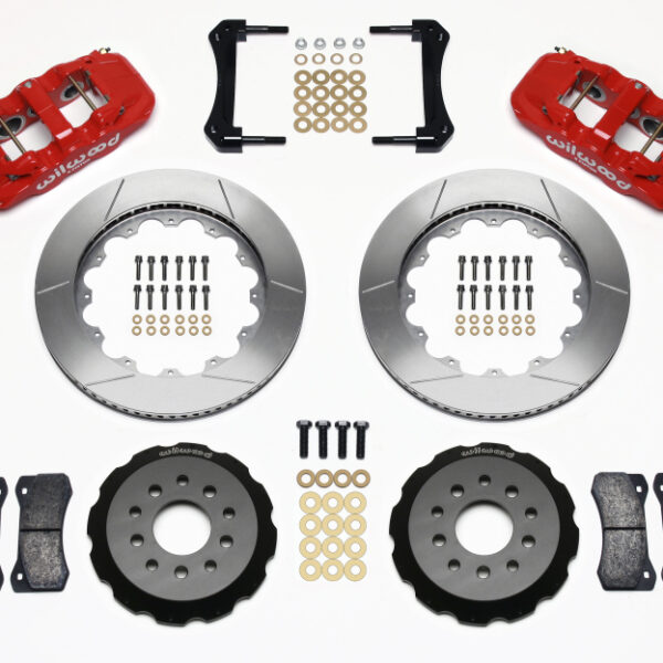 Wilwood AERO6 Front Hat Kit 14.00 Red 2005-2014 Mustang