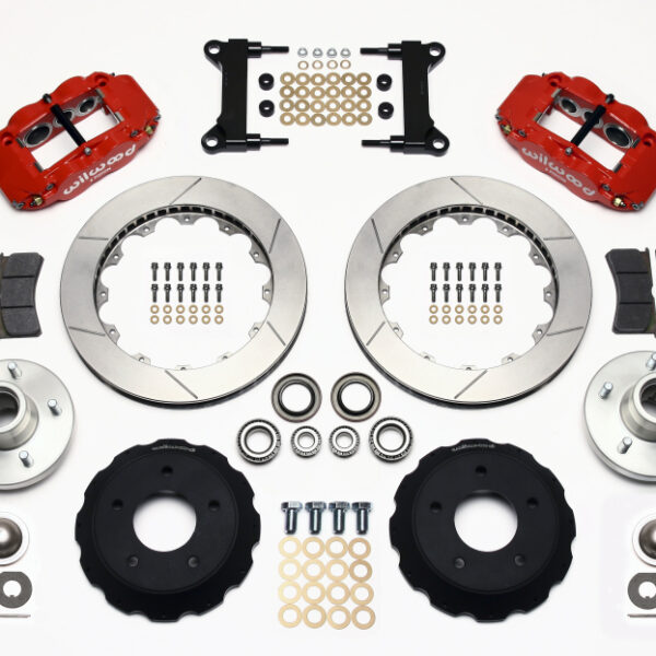 Wilwood Narrow Superlite 6R Front Hub Kit 14.00in Red Chevy C-10 60-87 CPP Drop Spindle